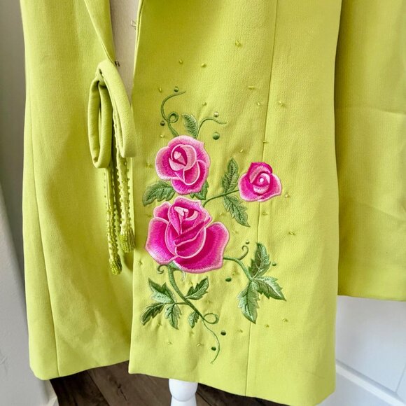 Milano Womens Professional Suit Embroidered Beaded Coat Skirt Office Work READ - Picture 11 of 13